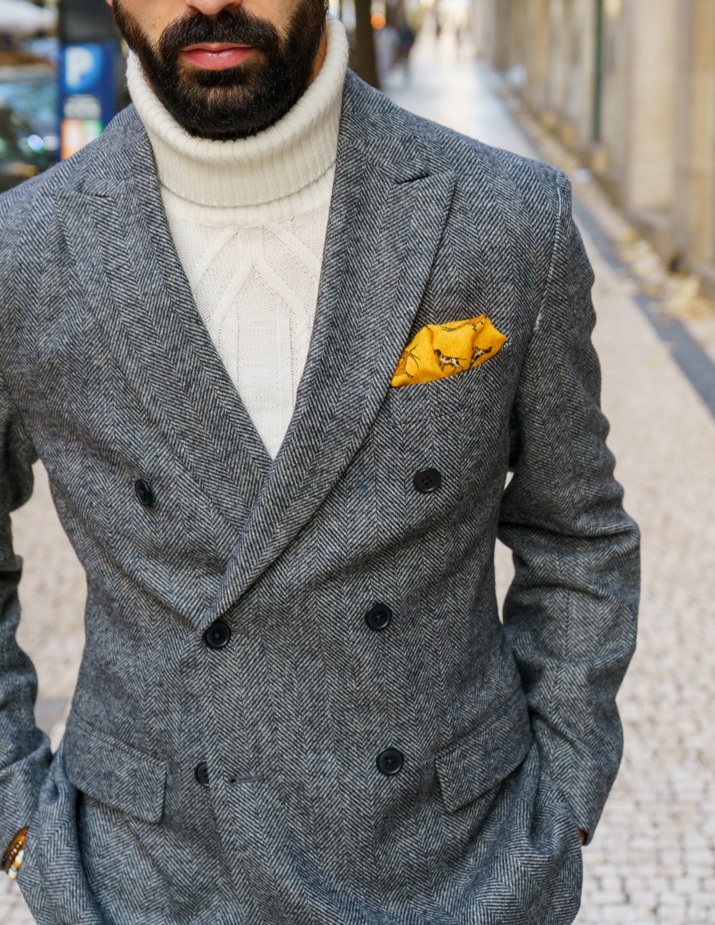 Blazer Cinza Espiga
