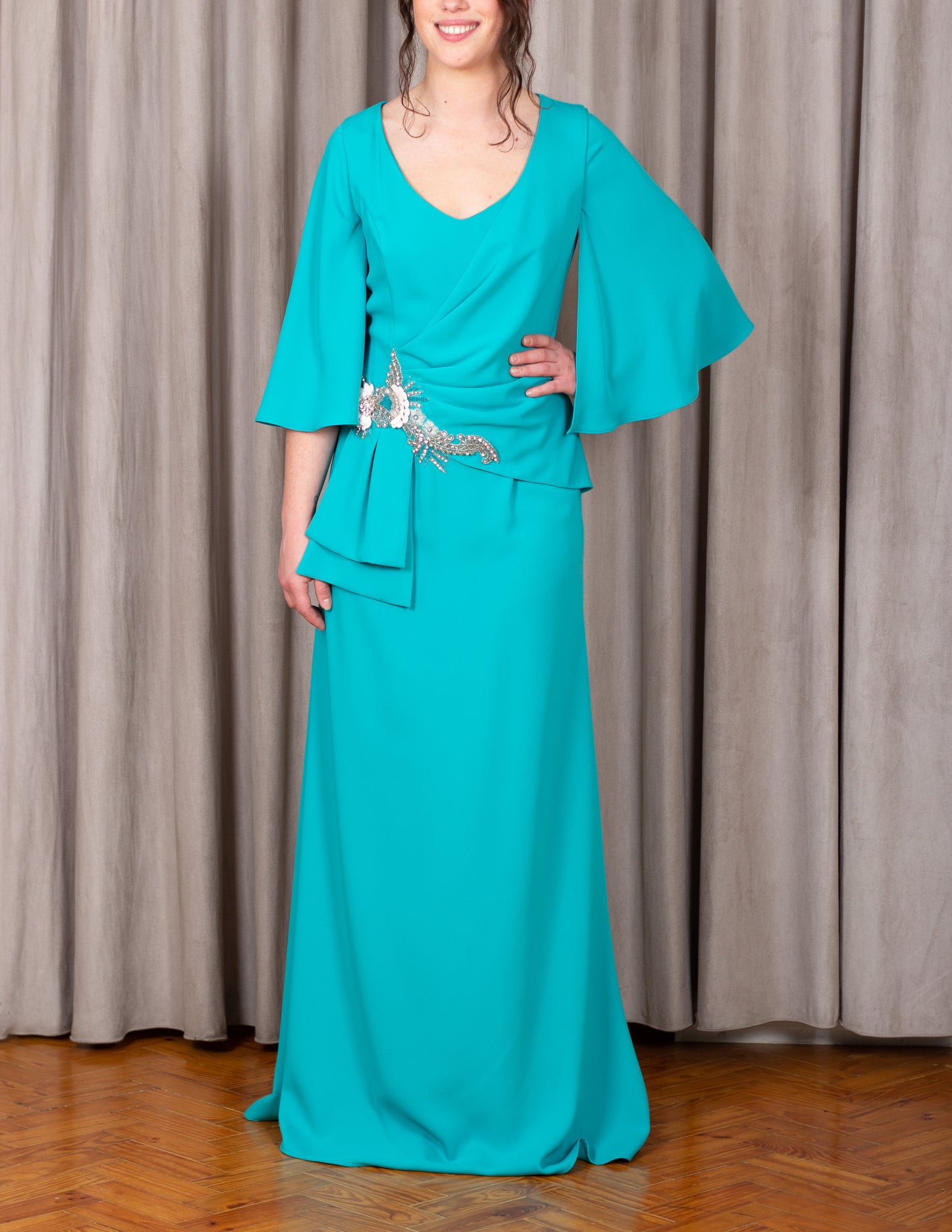 Vestido Esmeralda c/ Prata Mãe