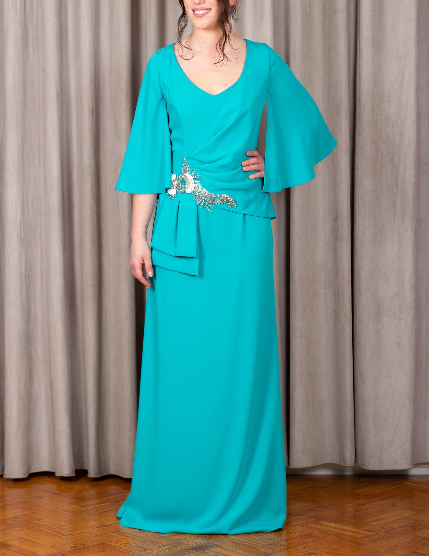 Vestido Esmeralda c/ Prata Mãe