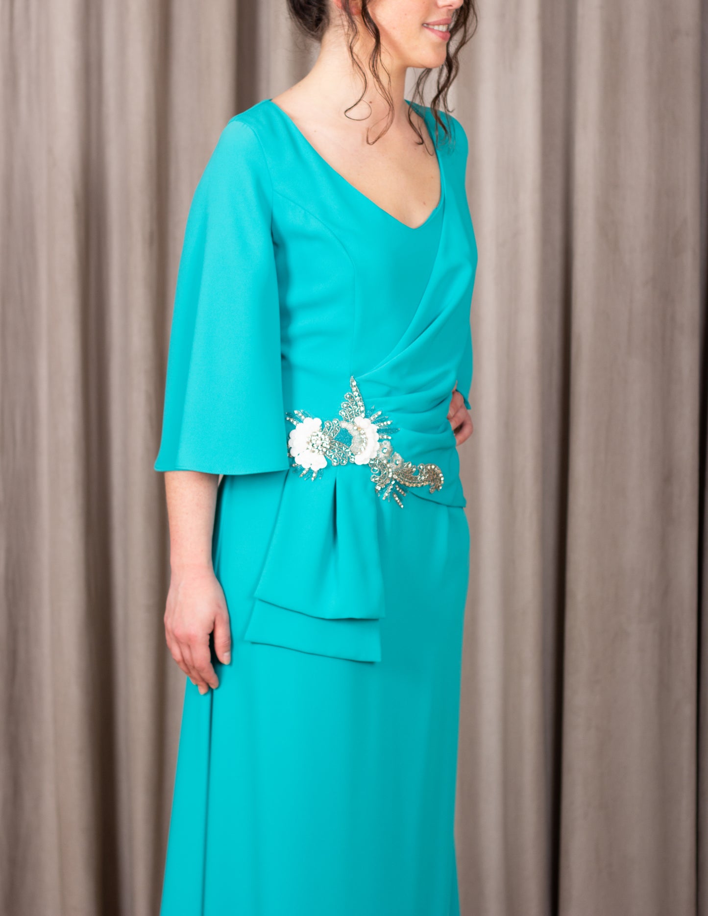 Vestido Esmeralda c/ Prata Mãe