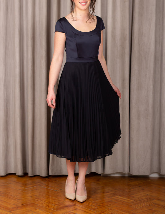 Vestido c/ Casaco Marinho
