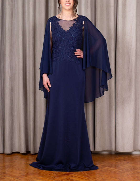 Vestido Marinho c/ Copa Longo