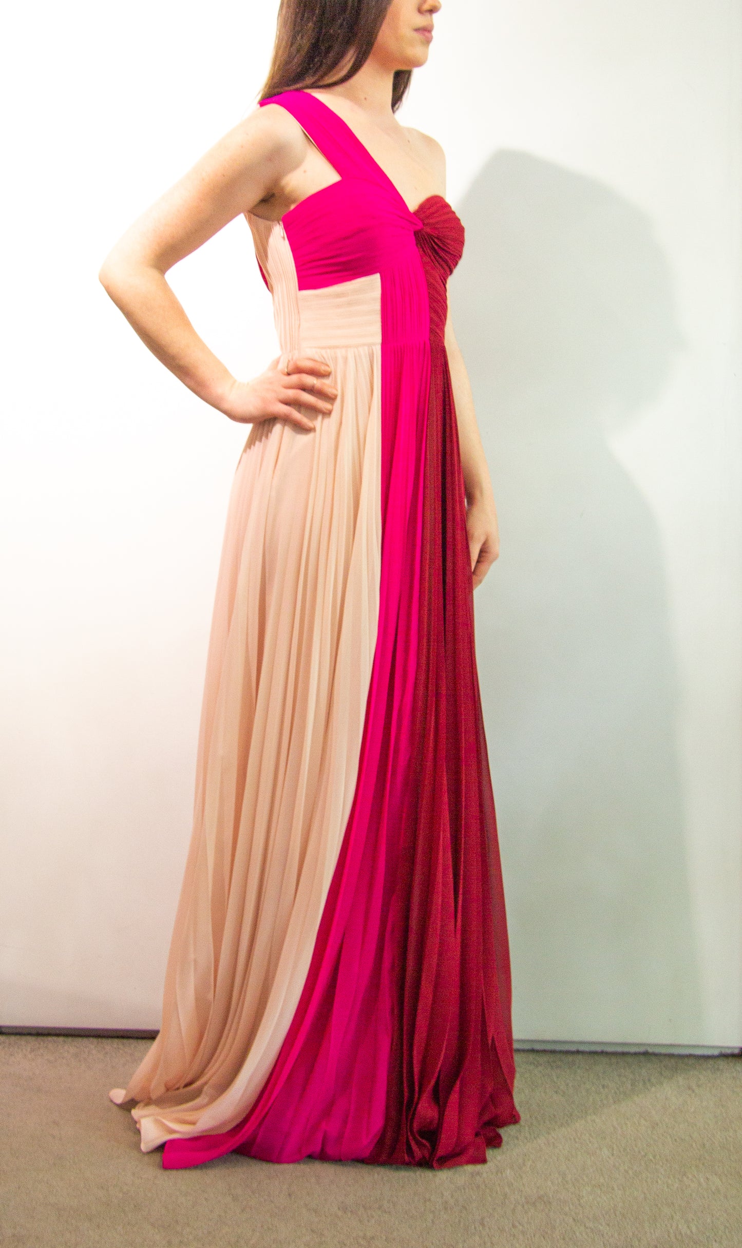 Vestido Chiffon Plissado