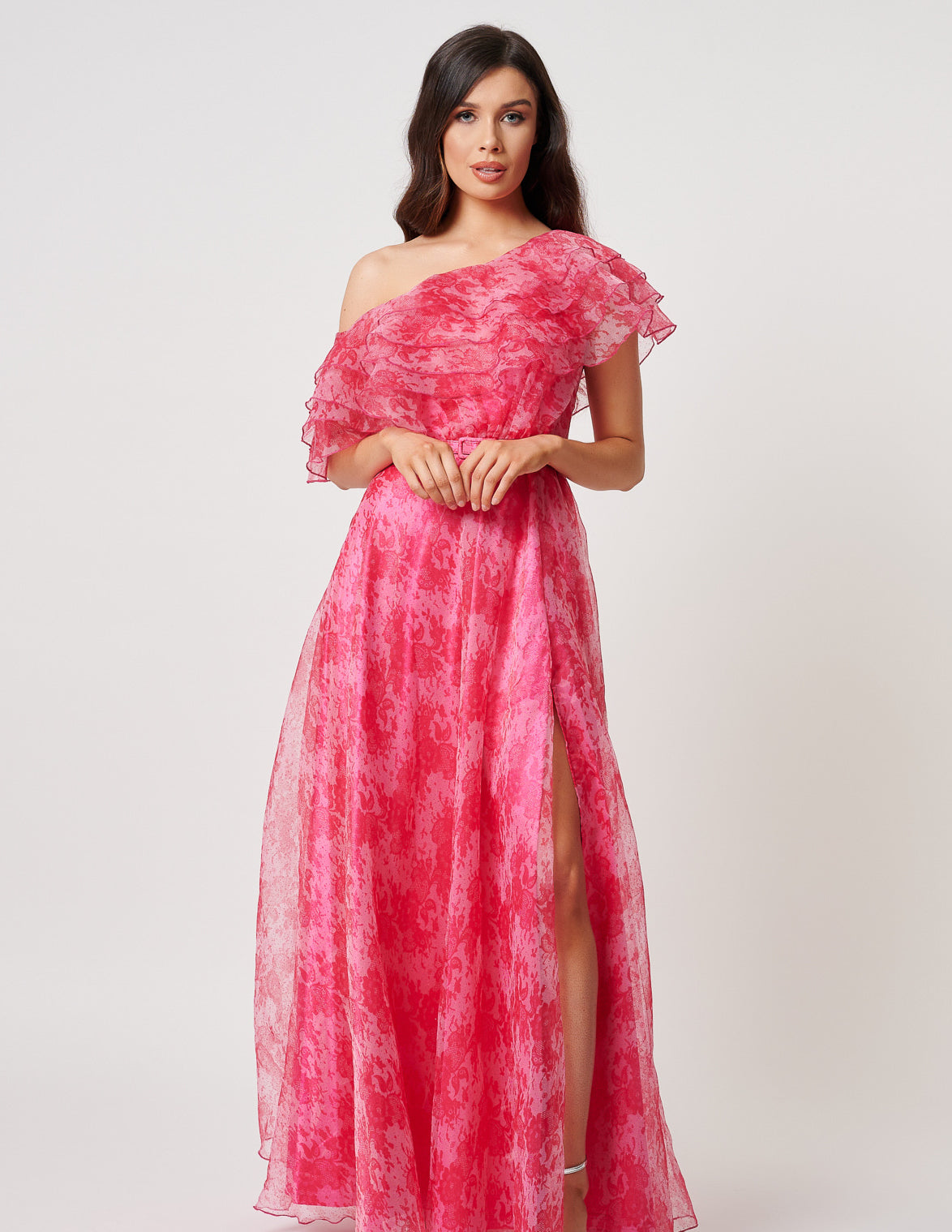 Vestido Comprido Fluido Rosa