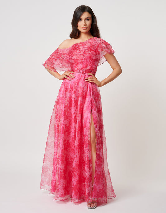 Vestido Comprido Fluido Rosa